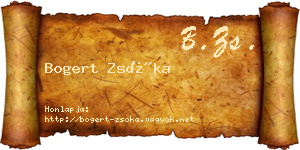 Bogert Zsóka névjegykártya